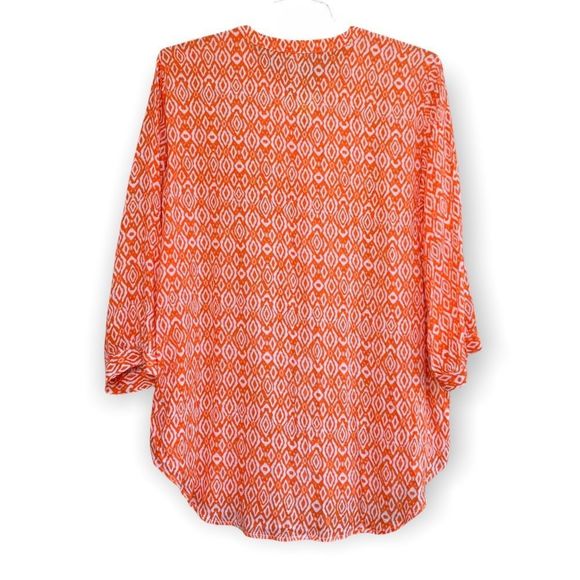 Grant & Greene Orange/White  Beach Coverup Size XL - Picture 2 of 4